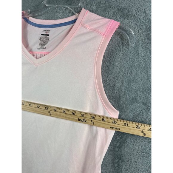 Danskin Now Womens Pink Sleeveless Athletic Tank Top L Loose Fit - Picture 7 of 9
